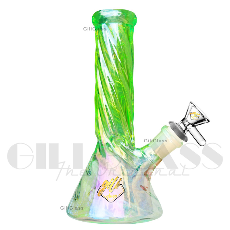Gili-985 Giliglass 8 Inches Glass Art DAB Rig Design Smoking Glass Water Beaker Pipe
