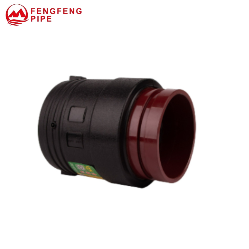 HDPE Pipe Fittings Steel Plastic Conversion Joint 110mm Electrofusion Fitting