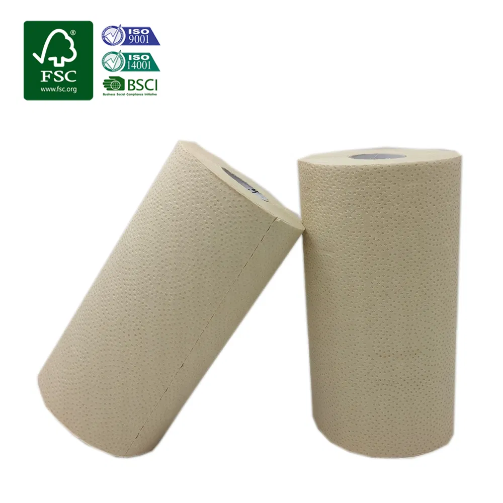 100% Bamboo Pulp Eco Friendly Custom Embossing Kitchen Paper Towel Roll