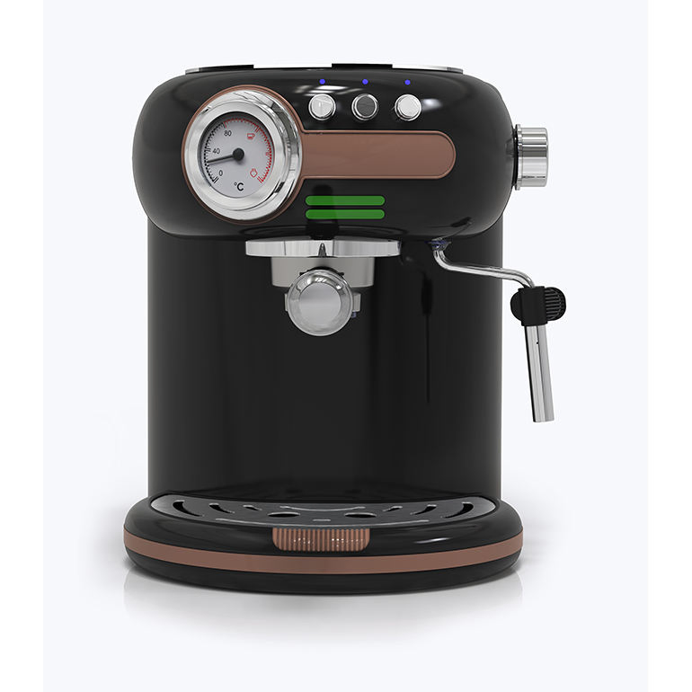 Italian Pressure Equipment Vintage Professional Electric Espresso Coffee Machine with Milk Frother