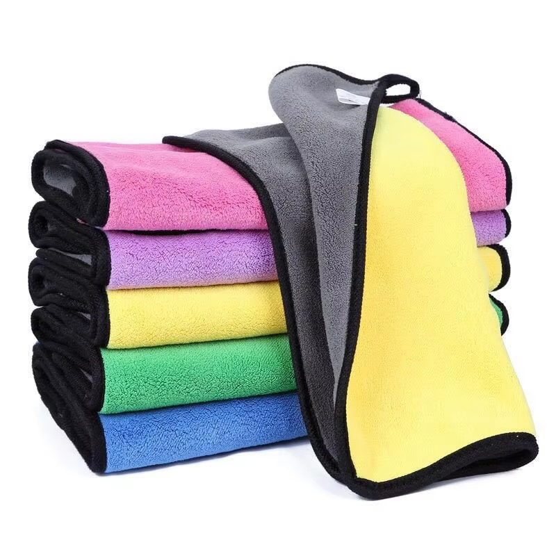 Microfiber High-Density Custom Logo Coral Fleece 600GSM 800GSM Strong Absorbent Car Wash Cleaning Drying Cloth for Washing Car