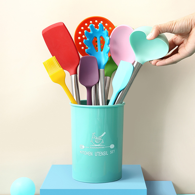 Heat Resistant Silicone 19 Pieces BPA Free Multi-Color Kitchen Utensil