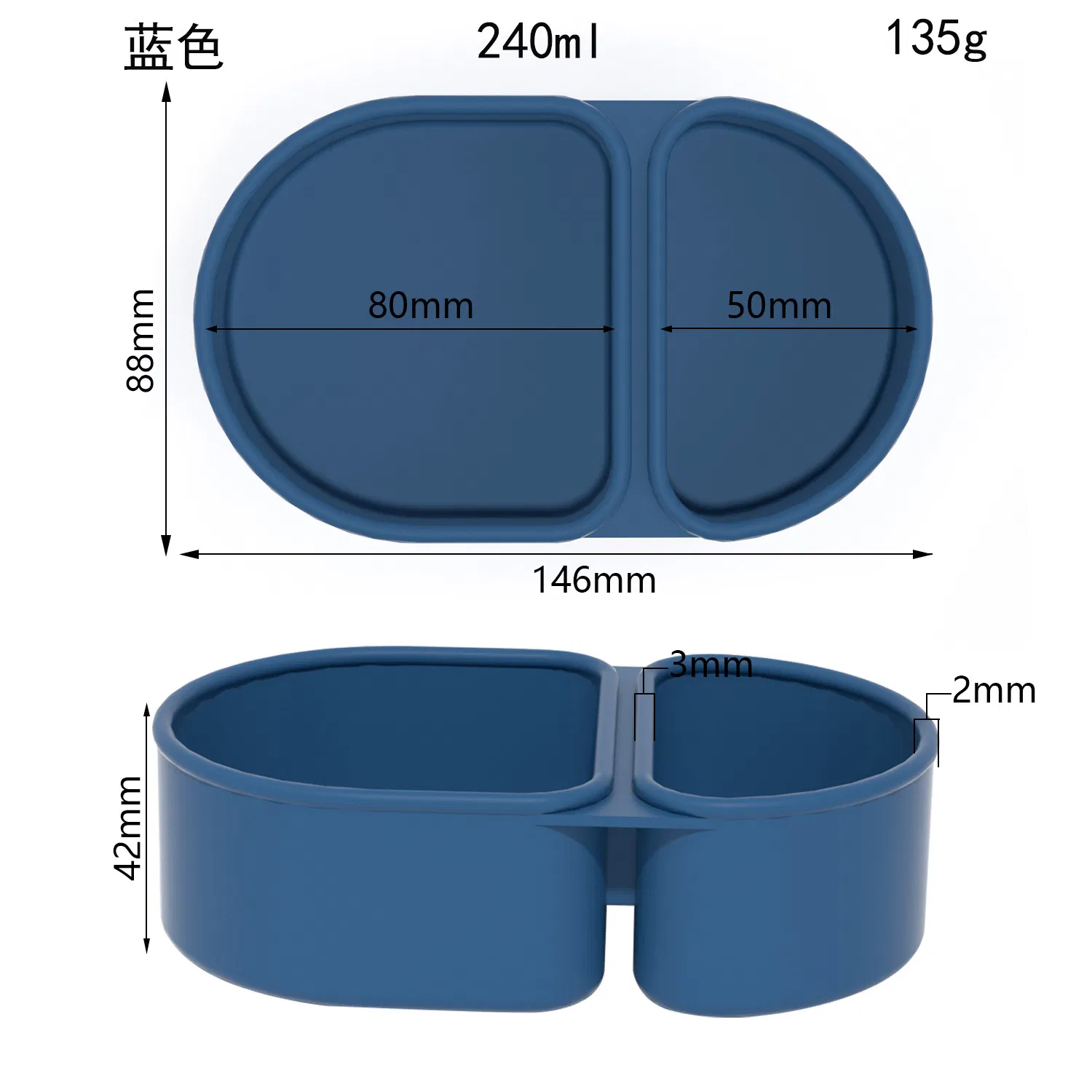 Eco-Friendly Silicone Lunch Box for Sustainable Meal Prep