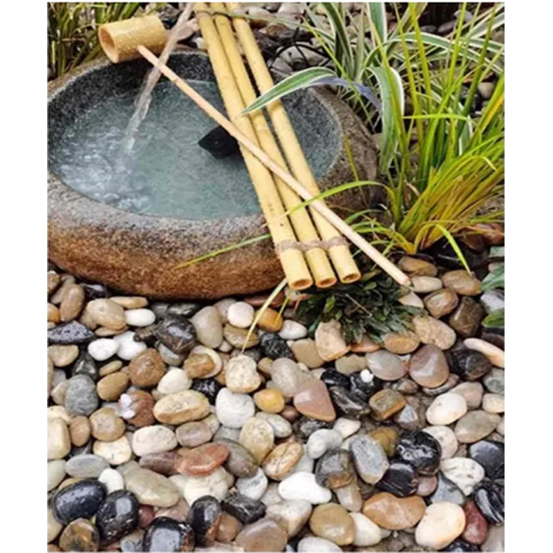 Natural Polished Mixed Color Pebble Stone for Garden