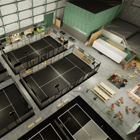 Padel Tennis Court Panoramic Sport Paddle Tennis Court Indoor Outdoor