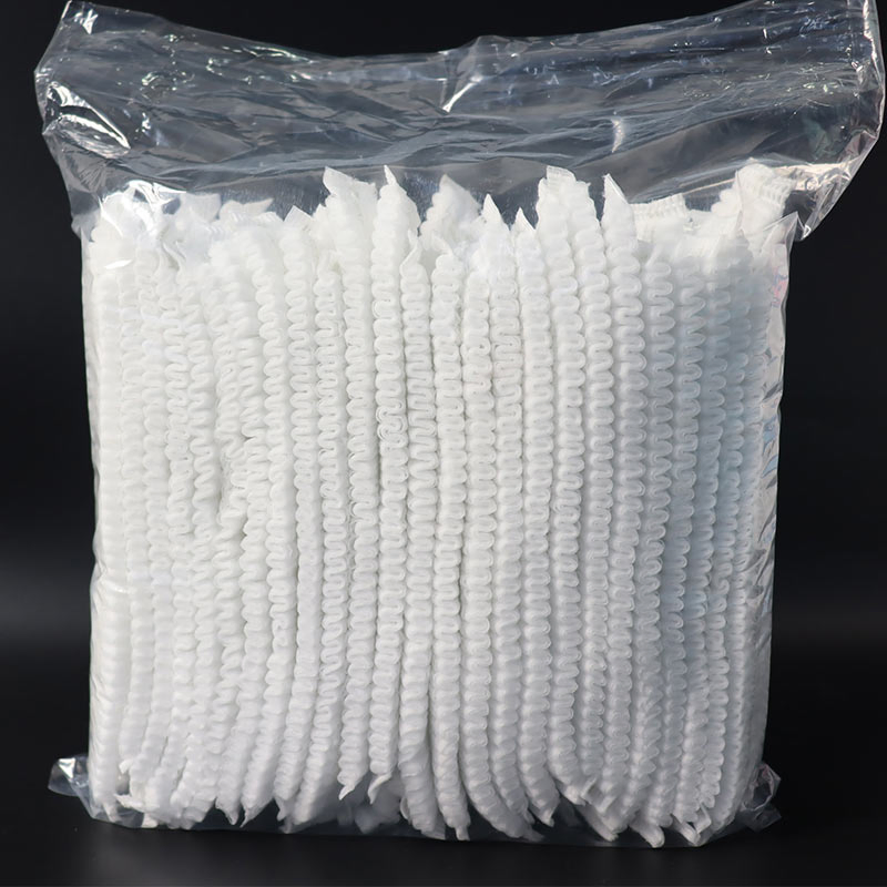 Disposable Non Woven Double Elastic White Round Cap / Hair Cap / Surgical Cap / Mob Cap / Medical Clip Cap