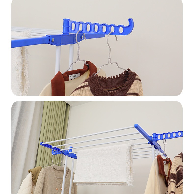 Laundry Stand Cloth Double-Post Three-Layer Drying Rack