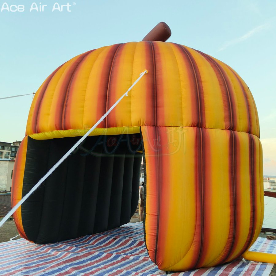 Halloween Inflatable Pumpkin Tunnel Tent Halloween Activities Entrance Decoration