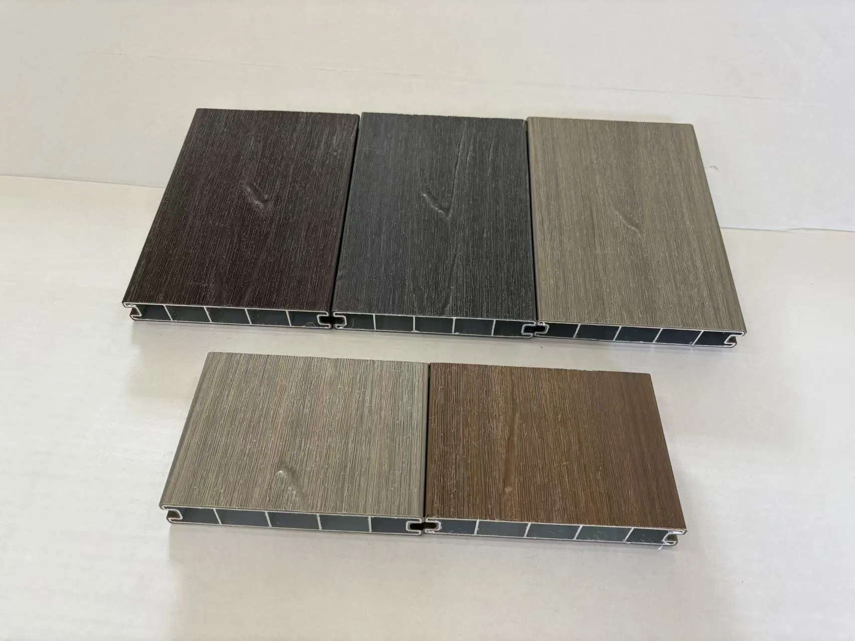 Eco-Friendly Wood Plastic Composite Flooring/Boarding/Panel/Fence Waterproof Fireproof UV Resistance Easy Install Anthracite Composite Decking