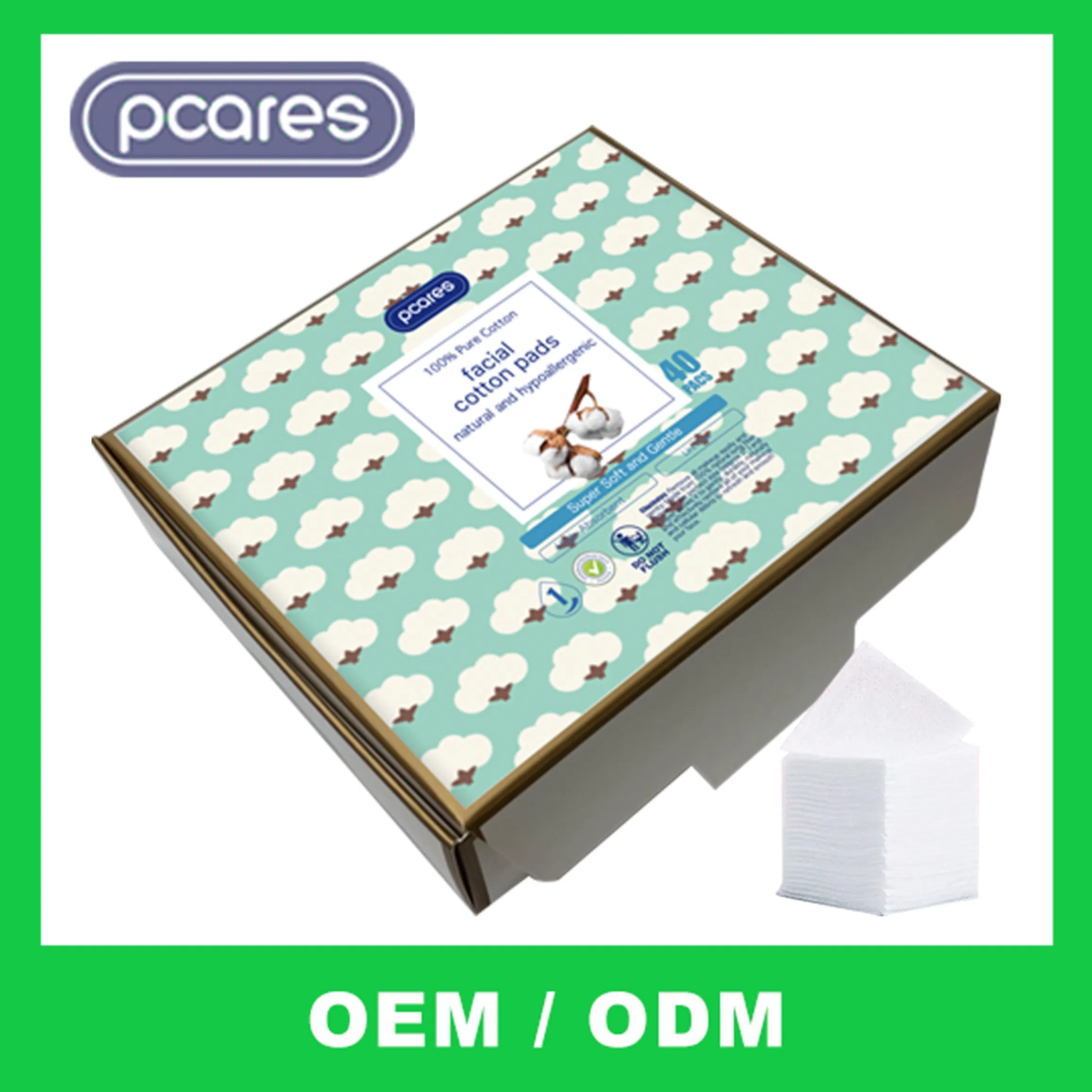 OEM Premium Organic Facial Cotton Pads for Gentle Cleansing
