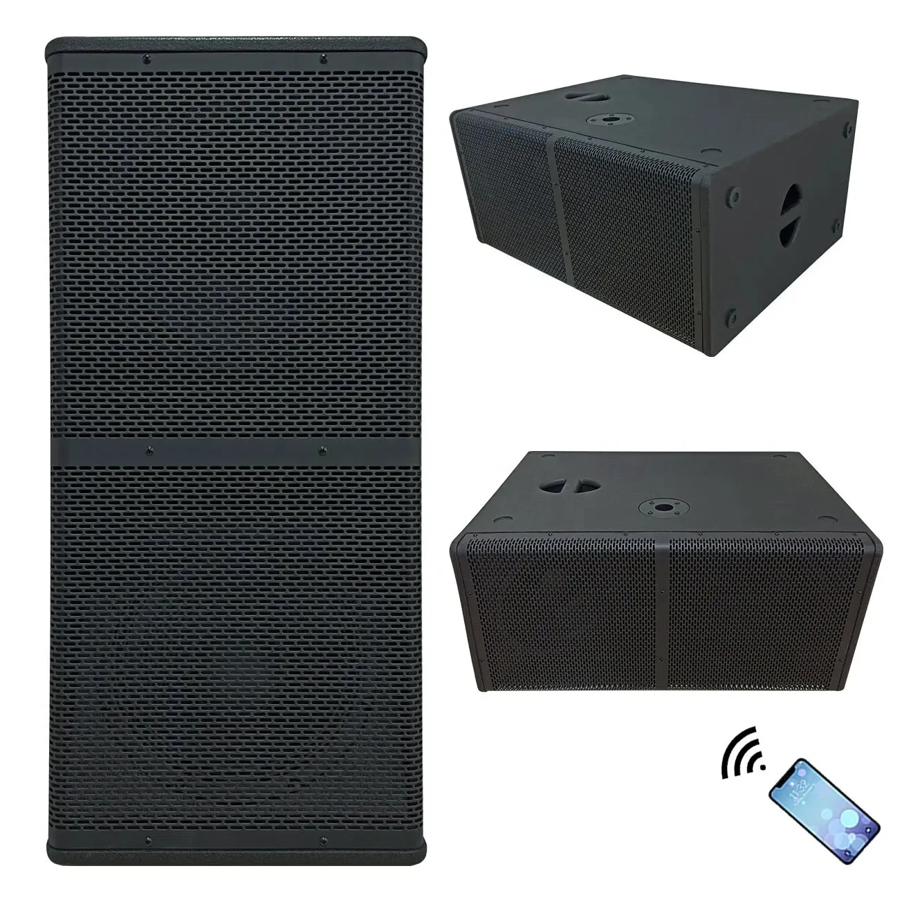 2000W Professional Audio PA System Line Array Speaker with Dual 12" Active Subwoofer