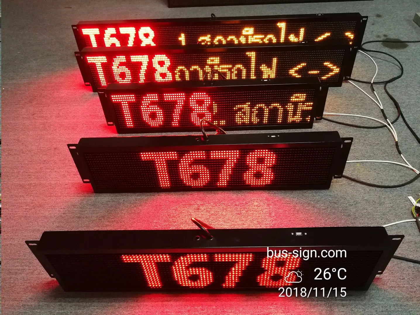 DIP LED Self Inspection Bus Route and Destination Display Sign