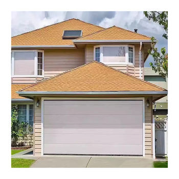 Customized Modern Design Steel Sliding Sectional Garage Door with Automatic Pedestrian Door and Finished Surface