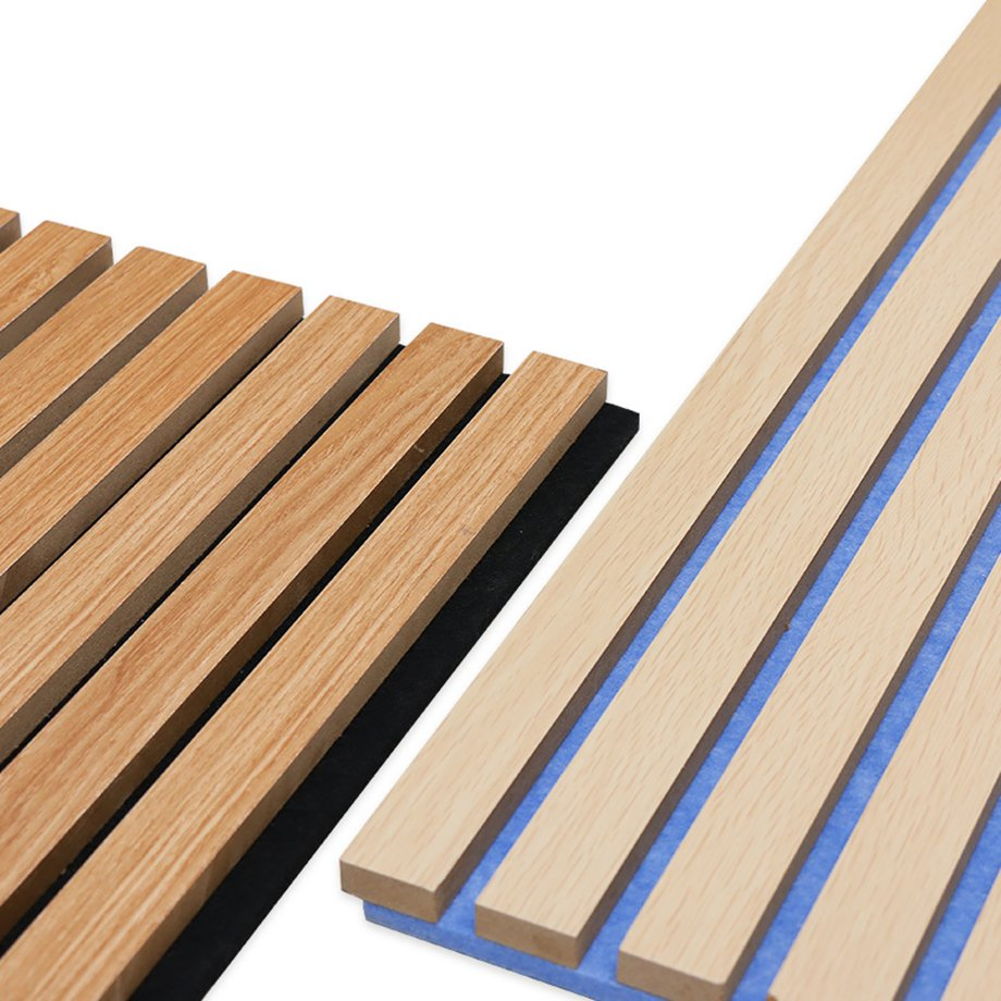 Sound Absorption High Quality Interior Decorative Soundproof MDF and Compact Wall Board Fluted Wooden Slate Acoustic Panel