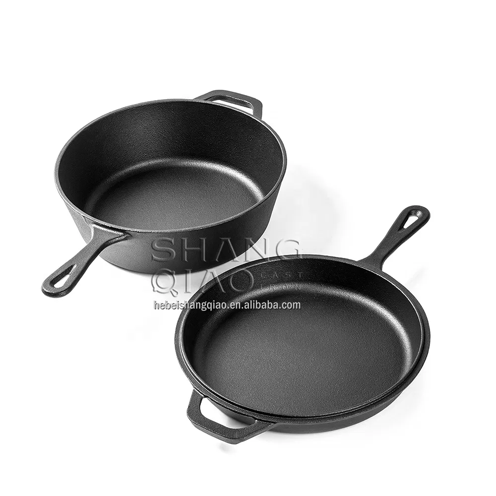 Чугунная утятница 2 в 1, комбо-котел Double Dutch Oven