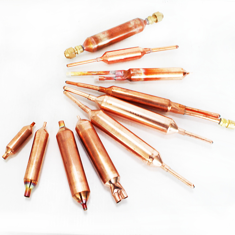 Copper Filter Drier Copper Tube with Plastic Cover in Refrigeration System Replacement Reservoir Accumulator for Fridge