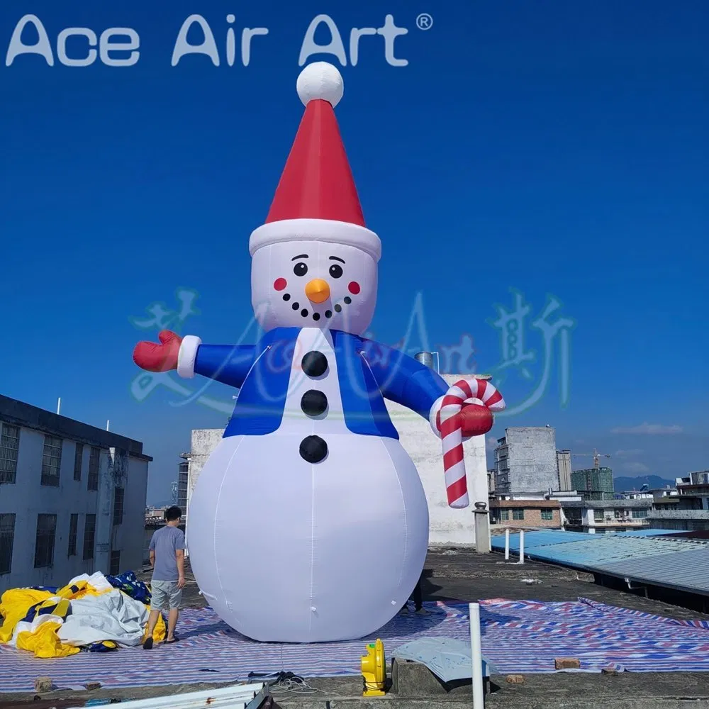 Outside 8mh Inflatable Christmas Snowman Giant Blow up Snowman Cartoon Outdoor Yard Christmas Decorations Ornament