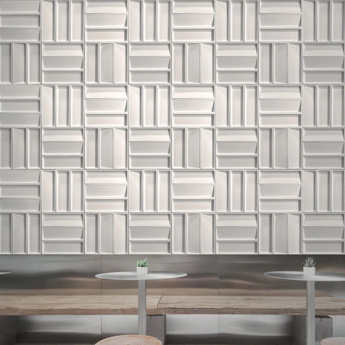 Wall Cladding Uhpc Concrete 3D Colorful Bricks Eco-Friendly for Home Office Salon Interior Exterior DOT Matrix 200*200*17mm