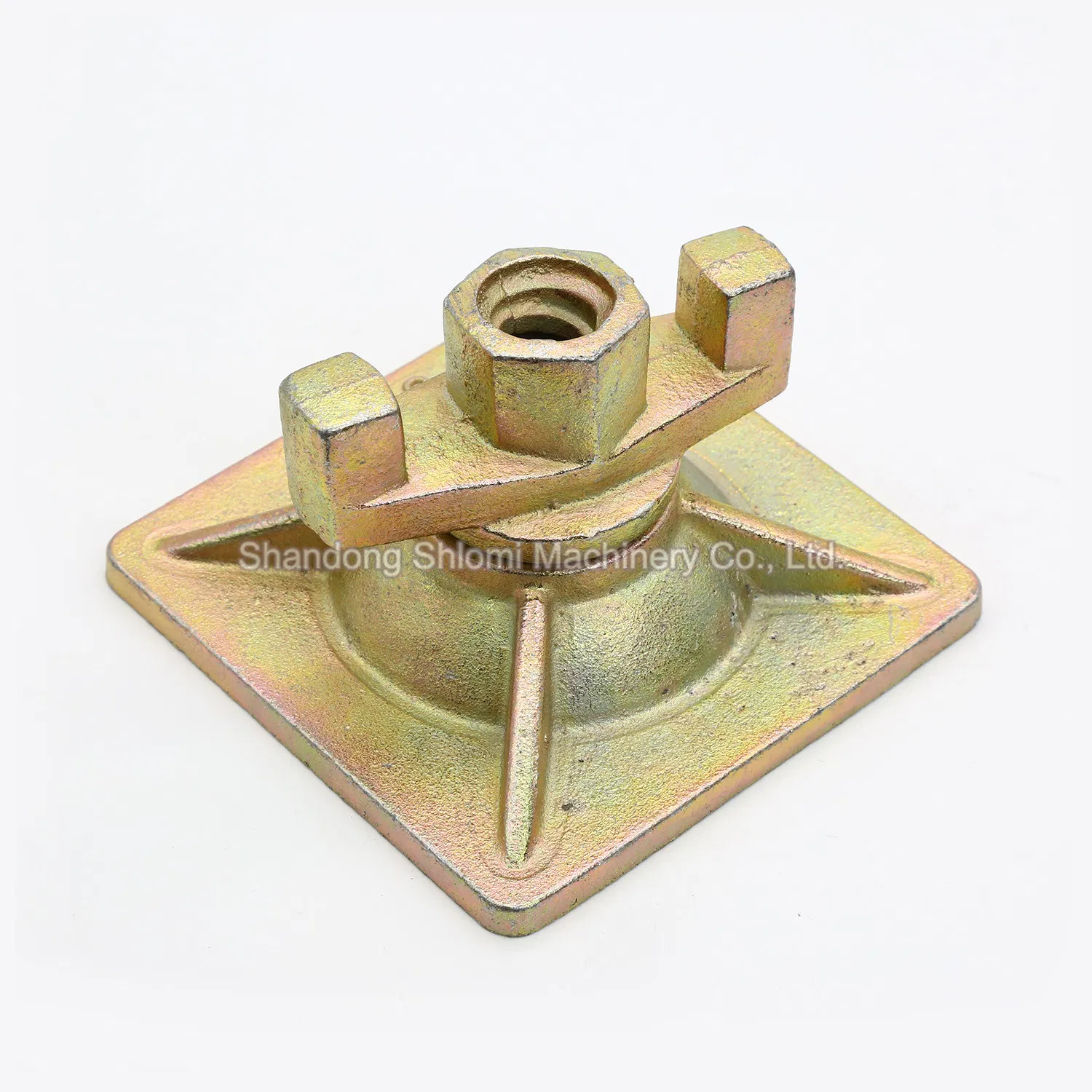 Galvanized Formwork Swivel Wing Nut With120*120 Anchor Plate for 15/17mm Tie Rod