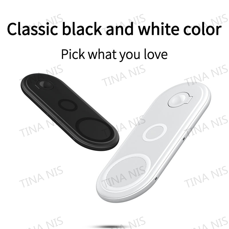 3 in 1 Charging Station Flat Mobile Phone Watch Fast Foldable 3 in 1 Wireless Charger with Light