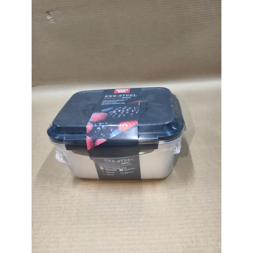 2800ml Bento Freezer Refrigerator Square 304 Stainless Steel Food Storage Box