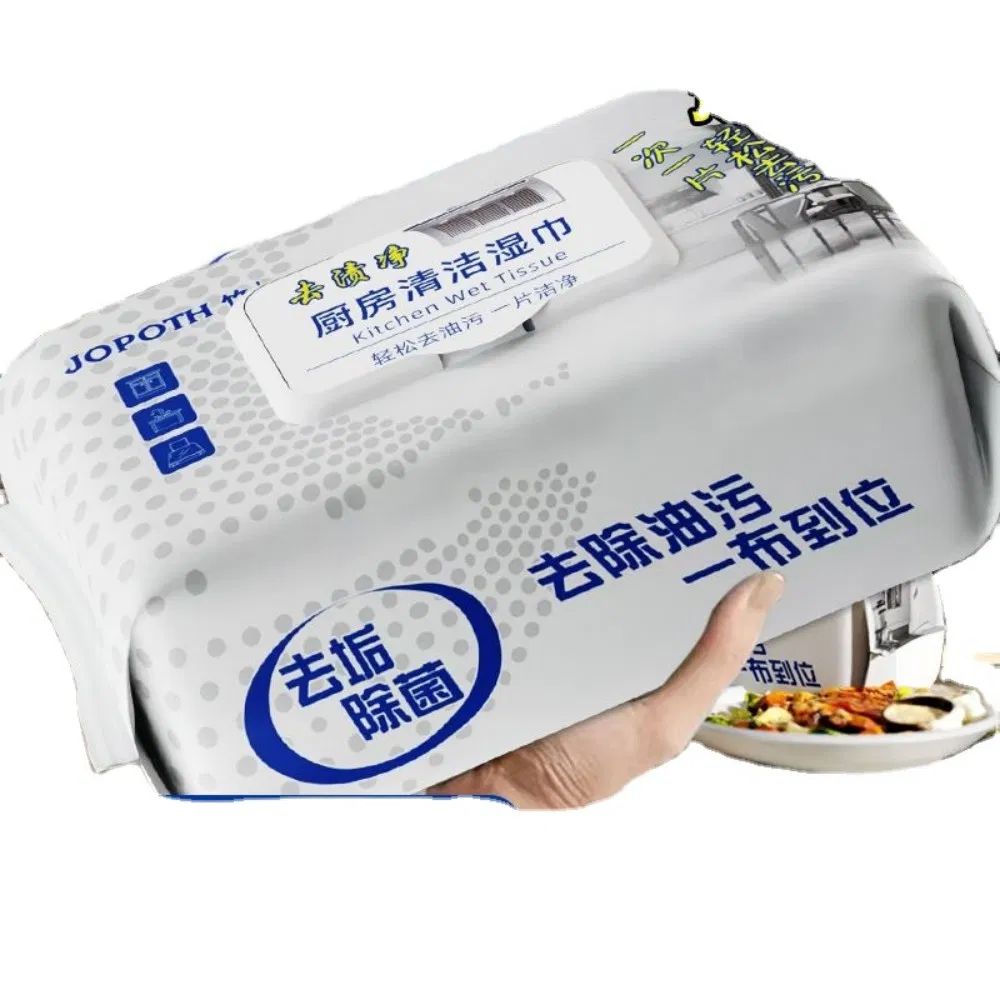 Custom Logo 80PCS 40PCS Multifunctional Kitchen Cleaning Wipes Reusable Oil Remover Wet Cleansing Wipes