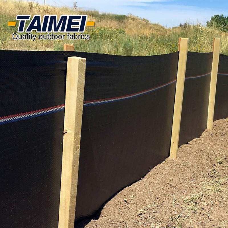 High Quality Black PP Woven Geotextile with Excellent Tensile Strength for Silt Fence
