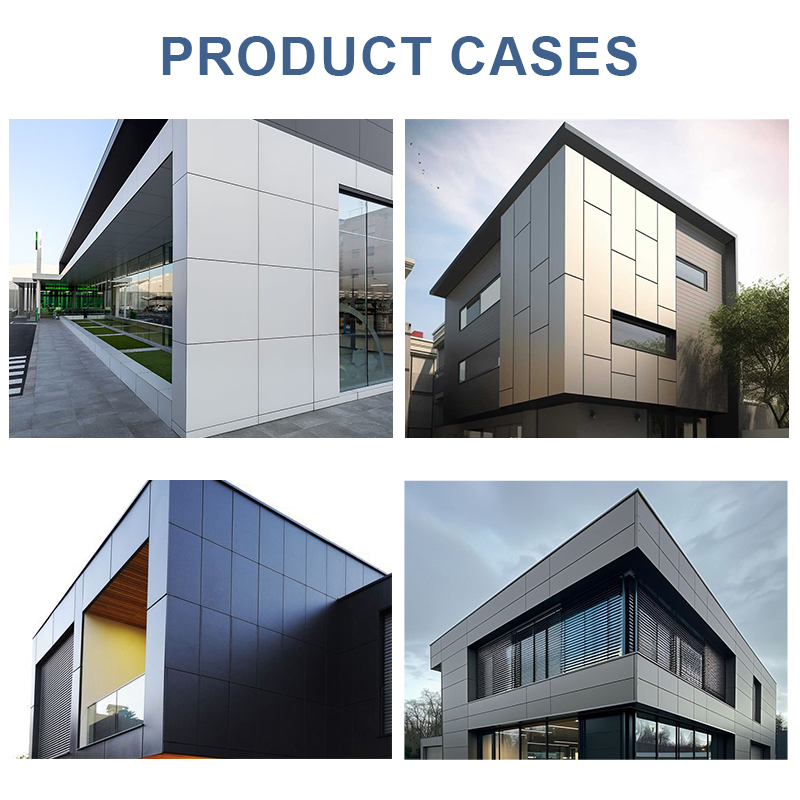 Metal Look Aluminum Composite Panel Modern Architectural Design Curtain Wall