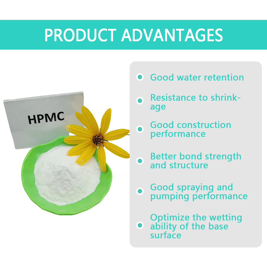 High Water-Retention Hydroxypropyl Methyl Cellulose HPMC for Tile Adhesive, Mortars, Wall Putty
