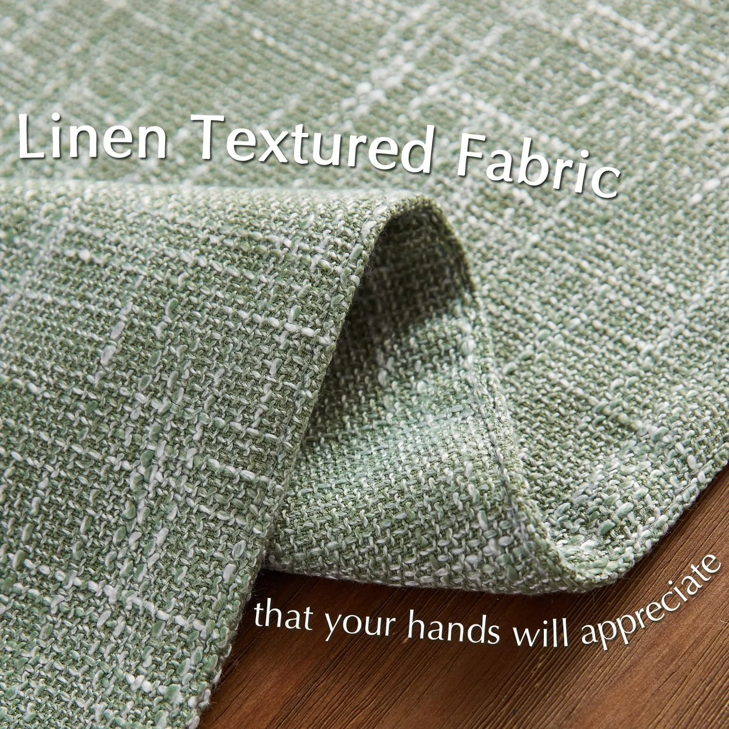 Burlap Textured Sturdy Fabric Double Layer Heat Resistant Placemats Set