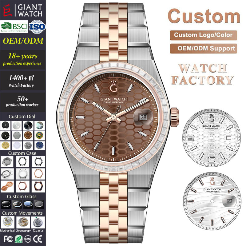 New Design Your Own Watch Classic Luxury Custom with Logo Minimalistic All Stainless Steel Hand Wrist Automatic Watch for Men
