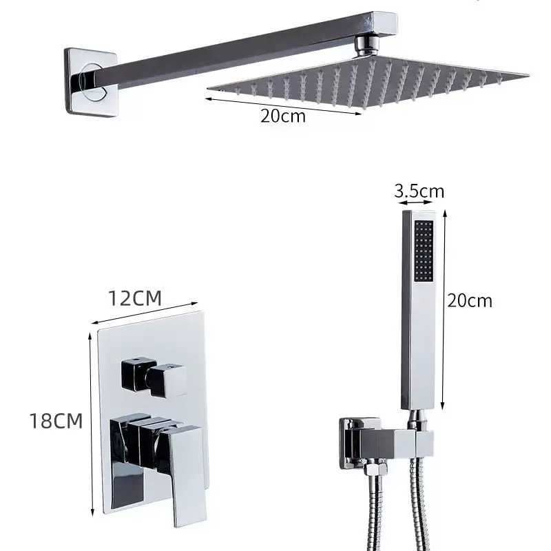 Встраиваемая душевая система с большим распылителем