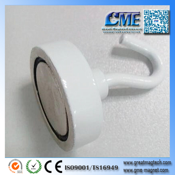 Neodymium White Magnetic Ceiling Hooks Magnets Pot Magnet
