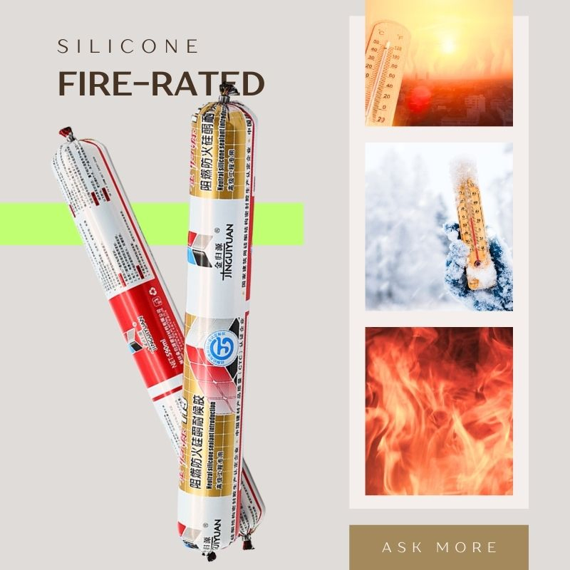 Topsen 119 Fireproof Silicone Sealant High-Temperature Resistant to 180°C Fv-0 Fire Rated for Building Sealin