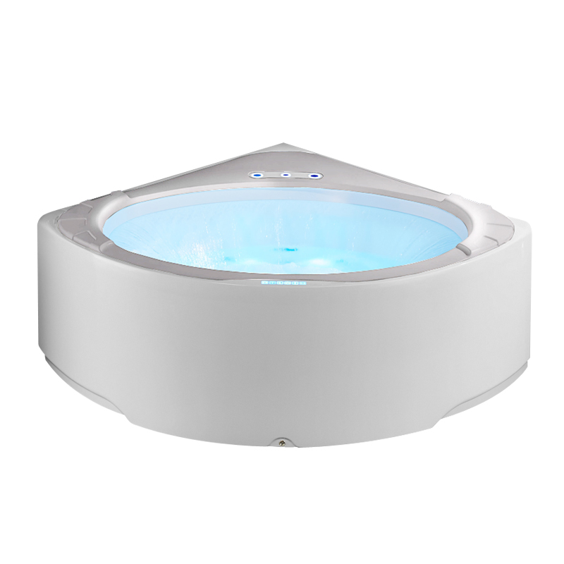 Угловой акриловый массажный джакузи с LED-подсветкой