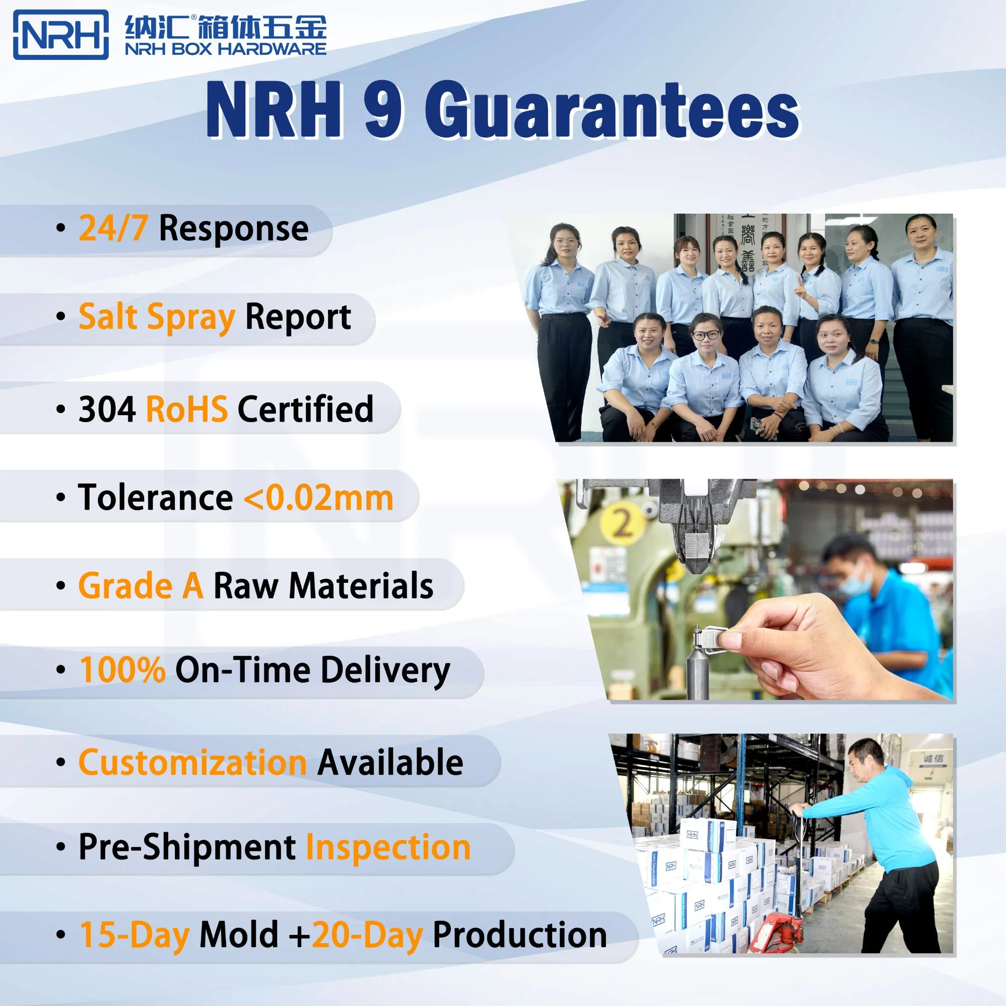 Nrh8403-25 Small SUS304 2 Ball Bearing Gate Box Butt Mini Hinge
