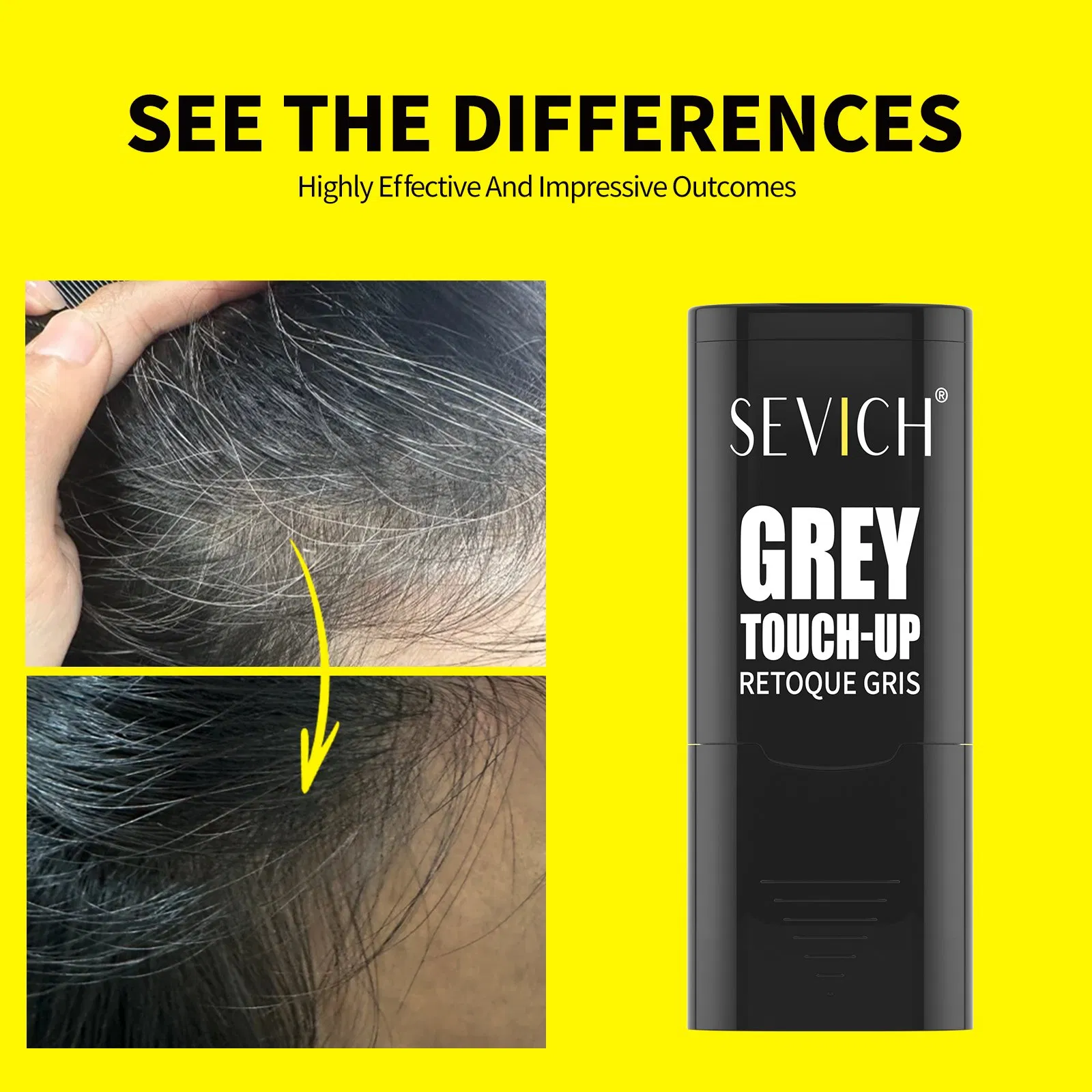 New Arrival Natural Root Touch up Pen Waterproof Fast Cover Grey White Hair to Black Hair Dye Color Stick