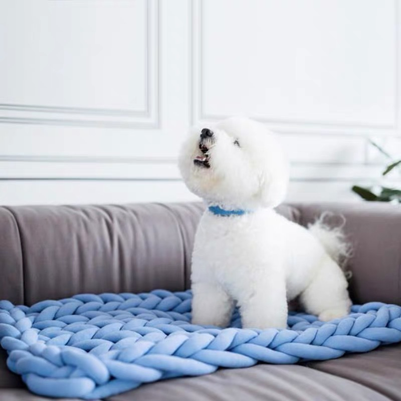 Hand Made Soft Fluffy Yarn Big Knitted Throw Blankets, Chunky Cable Knitted Weighted Sofa Bed Blanket