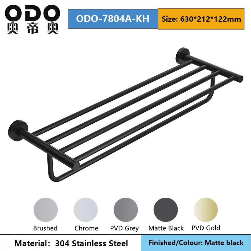 Комплект аксессуаров для ванной из нержавеющей стали, черный