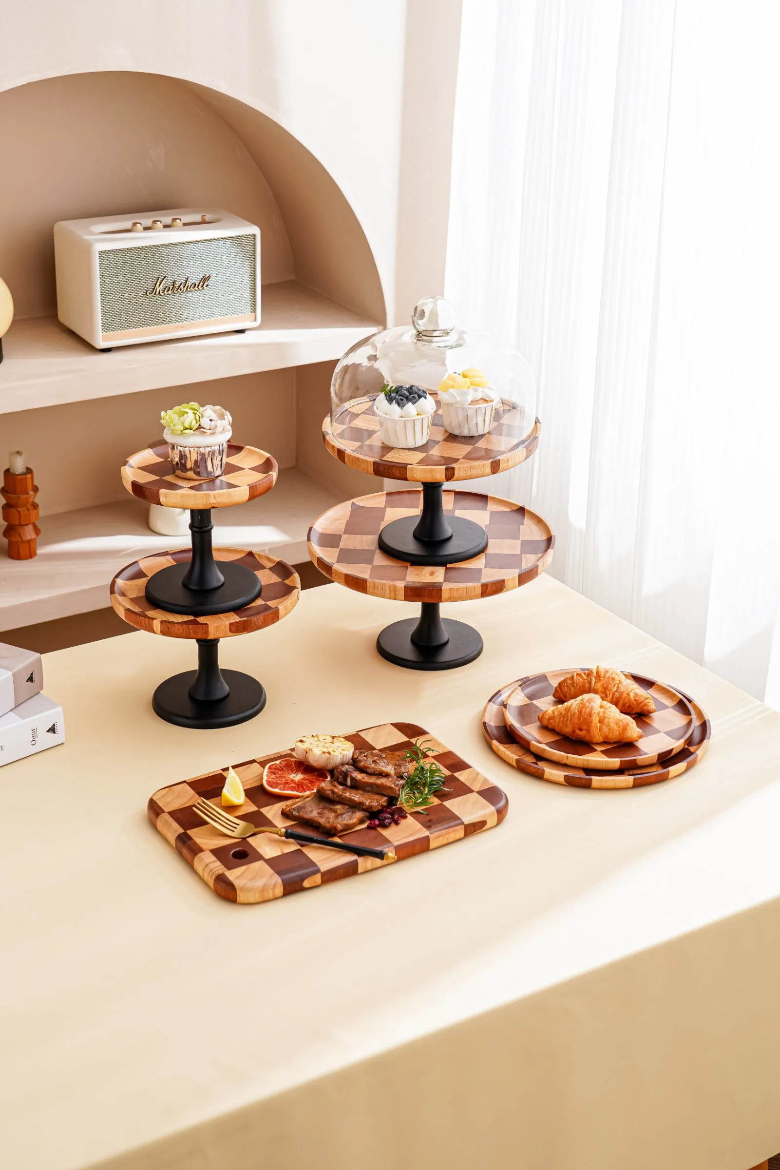 Multi-Tier Dessert Rack for Elegant Presentation of Cakes and Pastries