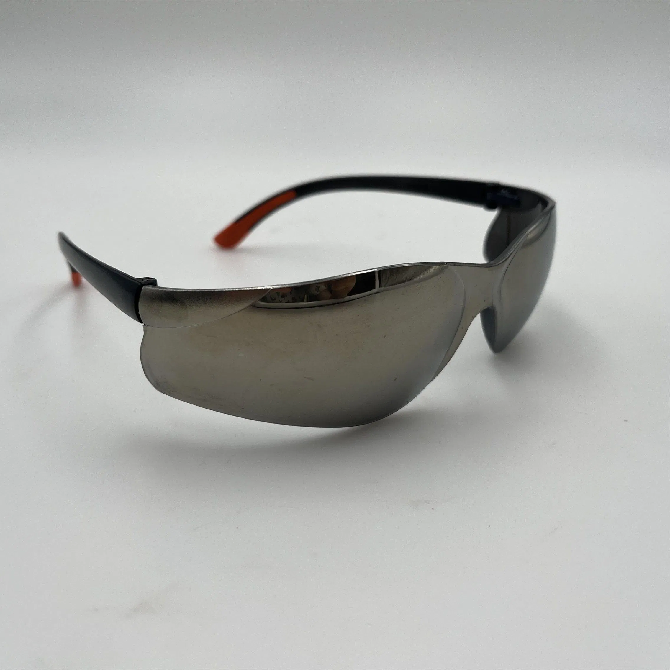 Silver Color PC Lens & Temple Safety Glasses Goggles