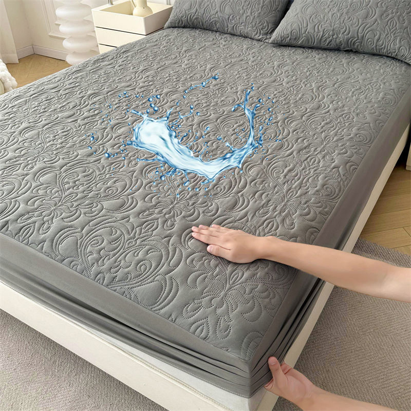 Custom Thick Waterproof Bed Cover Mattress Protector Mattress Cover Sheet Wholesale Fitted Sheet