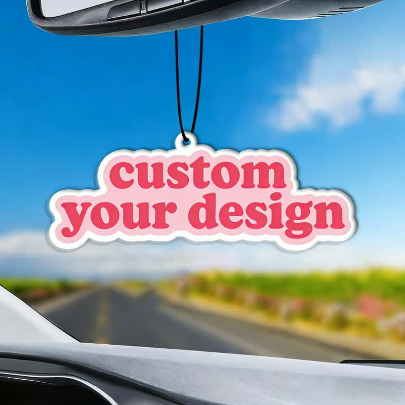 Custom Car Air Fresheners Paper Double-Sided Printing with Pictures, Photos, Logo and Text