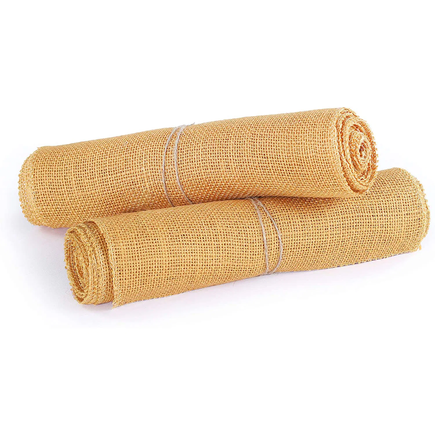 Light Orange Farmhouse Burlap Table Runner