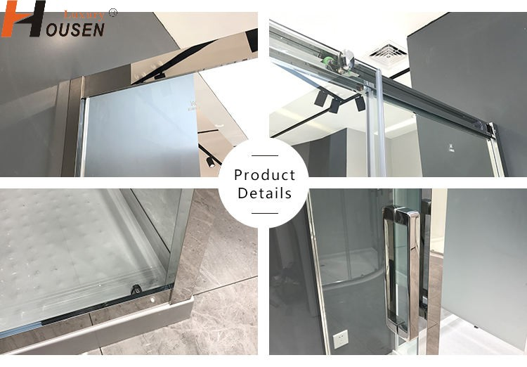 Customized Indoor Glass Door Enclosure Glass Sliding Shower Room