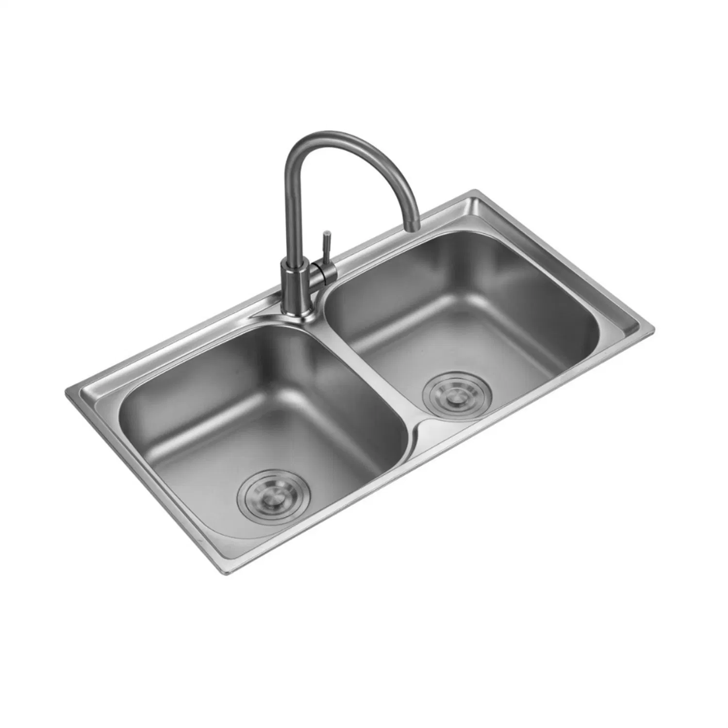 2013 Newest Stainless Steel Two Bowl Stretching Kitchen Sink