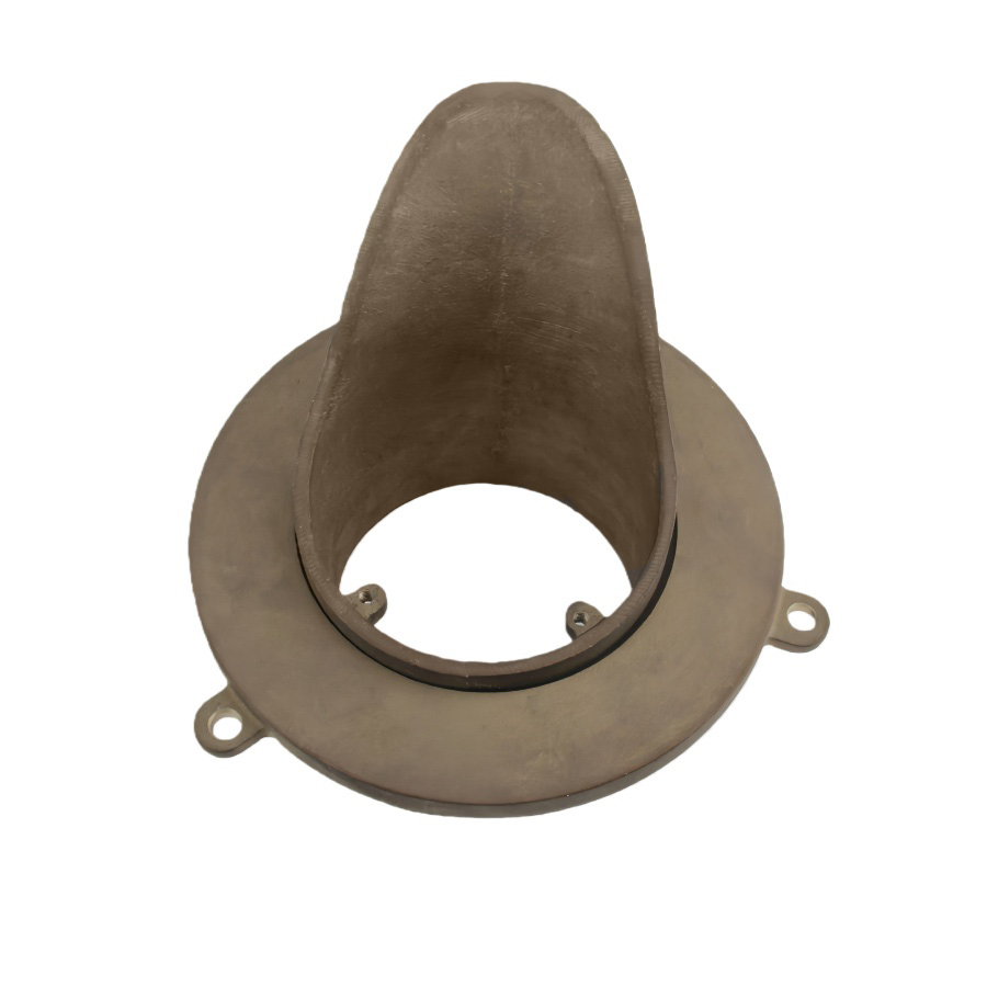 Nickel-Bronze Downspout Nozzle with No-Hub Connection