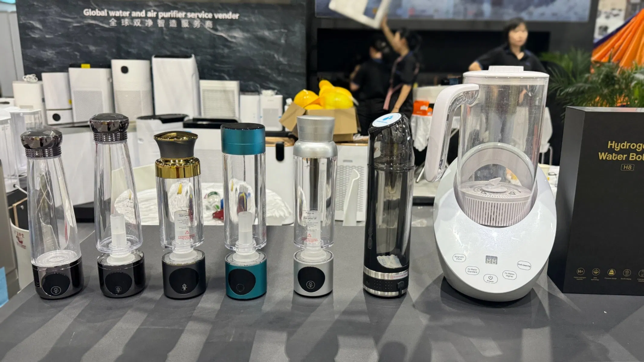 Custom Portable Hydrohealth Water Bottle Hydrogen Rich Water Cup Hydrogen Ionizer Bottle with Digital Display