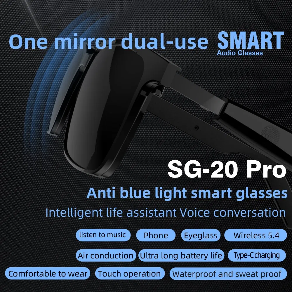 Умные очки SG20PRO с Bluetooth и сенсорным управлением