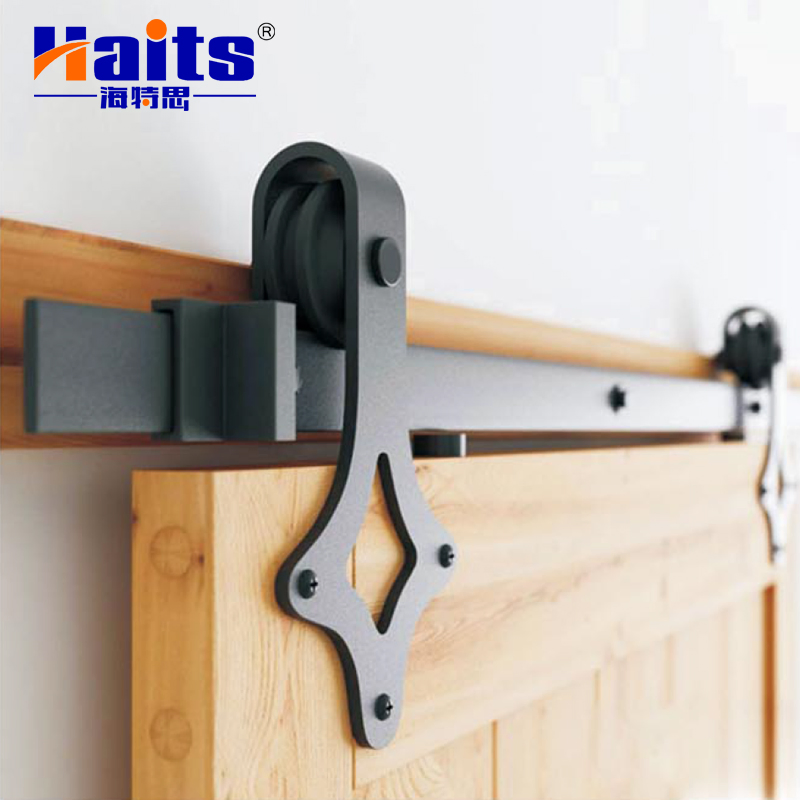 Barn House Door Hardware Sliding Flat Barn Door Hardware Kit Set with Door Gu 1.8m Sliding Barn Door Hardware Kit